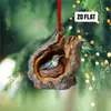 Adornos de Árbol de Acrílico Nuevos Transfronterizos para Animales Colgantes de Árbol de Navidad Impresión Plana de Mapache Decoraciones Colgantes