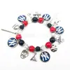 Pulseiras de Equipe Campeã Histórica da MLB Yankees Dodgers Cardinals Cubs Warriors Red Sox Pulseiras com Contas Comemorativas para Fãs