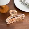 Pinza para el Cabello Grande con Patrón de Mármol de Gama Alta, Material de PC, Pasador Anticaída, Peinado Recogido en la Parte Trasera de la Cabeza, Moderno Accesorio para el Cabello de Pinza Tiburón