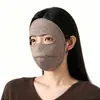 Máscara facial completa cálida y protectora del sol para mujer, a prueba de viento y resistente al frío para otoño e invierno, máscara facekini de lana para colgar en las orejas