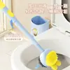 Cepillo para Inodoro con Ventosa para Agregar Líquido Modelo Doméstico Sin Rincones Muertos Montado en la Pared Limpieza Especial Desincrustante Cepillo para Inodoro Baño Duradero