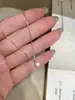 Galvanoplastia em Ouro Real, Colar de Zircônia Brilhante em Forma de Gota, Hot-Selling no Xiaohongshu, Pingente Simples Europeu e Americano, Envio Direto de Uma Peça