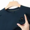 Sudadera para hombre 2024 primavera nuevo estilo holgada casual para hombre cuello redondo sin capucha manga larga top camiseta