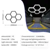 Cuarto de Lavado de Autos Luz de Panal 110 Voltaje Amplio Luz Hexagonal para Garaje Luz para Estación de Trabajo de Belleza de Autos Luz LED con Soporte Integrado