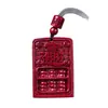 Colgante de ábaco Ruyi de arena dorada púrpura cinabrio para hombres y mujeres, amuleto de cinabrio para el año zodiacal, llavero de coche, bajo contenido