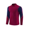 Conjunto de Traje de Entrenamiento de Fútbol con Media Cremallera y Mangas Largas Personalizable Otoño Invierno Top de Fitness Pantalones Largos Uniforme de Fútbol de Equipo Uniforme de Partido Talla Europea