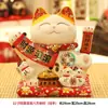 Estatueta de Gato Abrindo Negócios Próspero Tamanho Grande Mão Acenando Automaticamente Recepção Sala de Estar Decoração Gato da Fortuna Presente