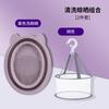 Limpiador de Brochas de Maquillaje Set de 3 Piezas Que No Dañará las Cerdas, Tazón Plegable de Silicona para Limpiar, Esponja de Maquillaje, Herramienta de Limpieza