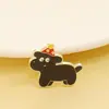 Broche Criativo de Cachorrinho Fofo de Desenho Animado Emblema de Metal Pin de Cachorro Feliz Acessórios para Bolsa Roupas