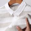 Camisa POLO de lino transpirable de estilo chino para hombre de manga corta, verano, casual, color liso, delgada, combinable con todo, camiseta de media manga