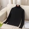 Camiseta Interior Térmica de Manga Larga Ajustada con Cuello en Capa para Mujer F1149Ains Estilo Urbano de Otoño