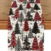 Caminho de Mesa de Natal Festa na Cozinha Mesa de Jantar Guirlanda de Árvore de Natal Boneco de Neve Sinos Rena Papai Noel Decoração de Caminho de Mesa de Natal