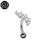 Stud para Ceja Modelo Nuevo G23 Transfronterizo con Rosca Interna con Circonita Incrustada Abeja Hoja de Arce Estrella de Ocho Puntas F136 Aleación de Titanio Stud para Ceja
