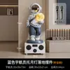 Beihanmei Lujo Ligero Astronauta Sala de Estar Gran Adorno de Pie con Altavoz Lujo Ligero Gama Alta Gabinete de TV Decoración de Audio