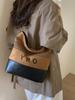 Bolso Grande de Nicho Retro Coreano para Mujer 2025 Nuevo Otoño e Invierno Bolso de Hombro Único Bolso Cruzado Bolso Cubo de Moda para Viajes al Trabajo