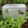 Caja de Almacenamiento de Aleación de Aluminio Caja de Herramientas Multifuncional para el Hogar Caja Grande con Contraseña Caja de Almacenamiento Portátil Caja de Dinero con Cerradura