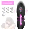 Vibrador Anal de 12 Frecuencias Silicona 3 Velocidades Enchufe Anal Telescópico Dispositivo de Masturbación Productos para Adultos para Hombres Juguete Sexual Inteligente