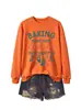 BAKING MAIS QUE Amazon eBay loja independente moda casual feminina outono e inverno gola redonda moletom comércio exterior