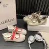Zapatos de Ballet Mary Jane Cruzados de Punta Redonda Retro para Mujer 2026 Verano Nuevas Sandalias de Malla Zapatos Planos de Boca Baja