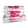 Bolsa Colete com Padrão de Gato da Sorte, Bolsa Tote, Bolsa de Plástico Transparente, Bolsa para Embalagem de Alimentos com Texto Vermelho, Bolsa para Pesagem e Embalagem