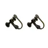 Pendientes envío invisible diy tornillo de cabeza plana clip para oreja accesorios chapado en cobre con anillo de suspensión clip para oreja sin convertidor para agujero de oreja