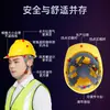 Capacete de Segurança para Homens em Obras, Norma Nacional, Espessado, Respirável, ABS, Capacete de Líder de Projeto de Construção de Verão com Impressão