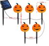 Nuevo Producto Transfronterizo Halloween Exterior Jardín Impermeable Cadena de Luces Decorativas LED Calabaza Fantasma Luz Solar de Piso