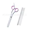 Tesouras para Tosquia de Animais de Estimação, Tesouras Integradas de Aço para Aparar Pelos de Cachorro, Tesouras Domésticas de Dentes Planos, Tesouras Curvas, Suprimentos para Animais de Estimação