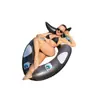 Novo Flutuador Inflável Estilo Orca Negra PVC Espesso Rede Hammock Inflável para Adultos Reclinador de Plástico