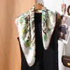 Pañuelo Cuadrado Delgado de Diseño de Nicho Estilo Francés para el Trayecto Diario, Top Tubo Decorativo Elegante y con Estilo Bufanda de Seda, Bufanda de Cuello Multiusos para Mujer
