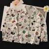 Pijama Infantil 2026 Novo Modelo Algodão Nuvem Primavera e Outono Manga Longa Desenho Animado Doce Princesa Roupa de Casa para Crianças Maiores
