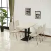 Mesas e Cadeiras para Refeição de Hotel, Mesas para Restaurante de Fast Food, Mesas e Cadeiras de Aço Inoxidável para Lojas de Chá com Leite, Conjuntos de Mesas e Cadeiras Integradas para Cantinas de Funcionários para Uso Comercial