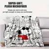 Manta Suave y Cálida con Dibujo de Perro Snoopy de Dibujos Animados Felpa para Niños y Adultos Cubre Sofá Felpa Manta para Siesta de Estudiantes