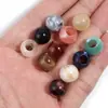 Contas redondas grandes com furo passante, estilo chinês, imitação de jade, acrílico colorido retrô, duas cores, contas espaçadoras de cor degradê, acessórios para joias DIY
