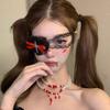 Bruja Golosa Nueva Ojo Único Amor Correa Cruzada Máscara de Ojos Halloween Dulce Fresco Estilo Punk Disfraz Cosplay