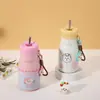 Termo de Bolsillo de Dibujos Animados para Leche Acero Inoxidable 316 Portátil Taza de Agua para Estudiantes Conejito Lindo Taza de Viaje Taza de Regalo