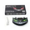 Luz de advertencia solar LED para coche transfronteriza, luz decorativa de ojo de diablo para ventana de coche, tipo luz solar de respiración tipo C