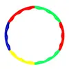 Aro de hula de plástico para adultos y niños, 8 secciones desmontables, 80 cm, fitness, se puede agravar