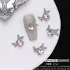 Acessórios Populares de Nail Art Transfronteiriços Pedra Gema K Branca Coração Laço Strass Rosa Decorações para Unhas Venda por Atacado