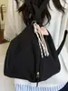 Mochila para Estudiante Universitario 2025 Verano Nuevo Desplazamiento Diario Color Puro Mochila Escolar para Estudiante de Secundaria Bolso de Hombro Cruzado Bolso Tote