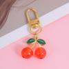 Popular Llavero Colgante de Cereza Pequeña Transfronterizo Corazón Femenino Colgante para Bolsa de Estudiante Decoración Colgante de Fruta Tridimensional