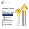 Ferramenta Chanfradora Haste Reta Revestida de Titânio Rebarbadora Chanfradora Broca 90 Graus Chanfrador Monocortante Tricortante Revestido Fresa de Alta Precisão