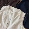 Nuevo chaleco sin mangas de moda estilo coreano para mujer, para principios de otoño de 2026, corte holgado, adelgazante, top versátil, color liso, estilo coreano