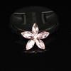 Nuevo cristal gema ojo de caballo flor de cinco pétalos aleación accesorios agujero zapatos diy coche salida de aire coche accesorios hebilla