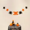 Decorações de Banner Temáticas de Halloween, Banners de Letras com Rosto de Abóbora, Penduricalhos de Decoração para Evento de Halloween no Jardim de Infância