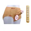Dildo vestível, pênis simulado, para uso masculino, alongado e engrossado, para cross-dressing, calça de couro de silicone, brinquedos sexuais adultos