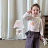 (8.18 Nuevas Llegadas) Camiseta de Manga Larga para Niña Otoño Nuevo Estilo Dibujos Animados Ropa Interior Infantil Top Elegante para Bebé