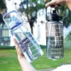 2025 Nova Caneca Espacial Colorida Conveniente Copo de Bebida Dupla de Plástico Grande Capacidade Copo de Água Esportivo com Resistência a Altas Temperaturas
