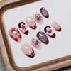 Manicure Fototerapia de Unhas Vestíveis Puramente Feita à Mão Adesivos de Unha Produtos Acabados Atacado Unhas Postiças Removíveis Escultura Popular Europeia e Americana Transfronteiriça