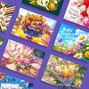 Cartões de Dia do Professor Transfronteiriços em Inglês, Bênçãos de Feriado, Lembrancinhas, Presentes, Arte Floral de Parede, Decorações de Festa, Cartões Pequenos